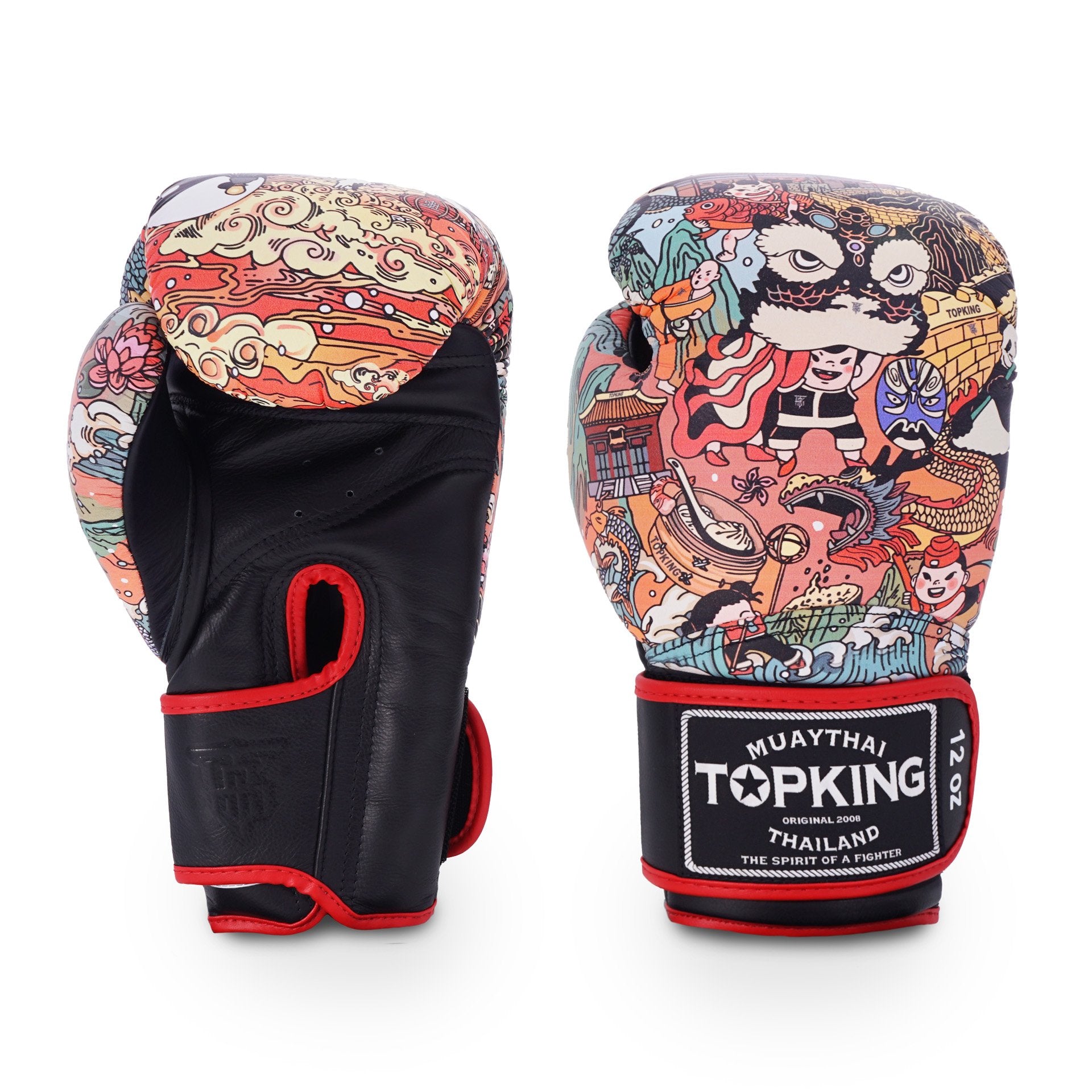 TOPKING-BOXING-GLOVES-BLACK-CHINESE-CULTURE