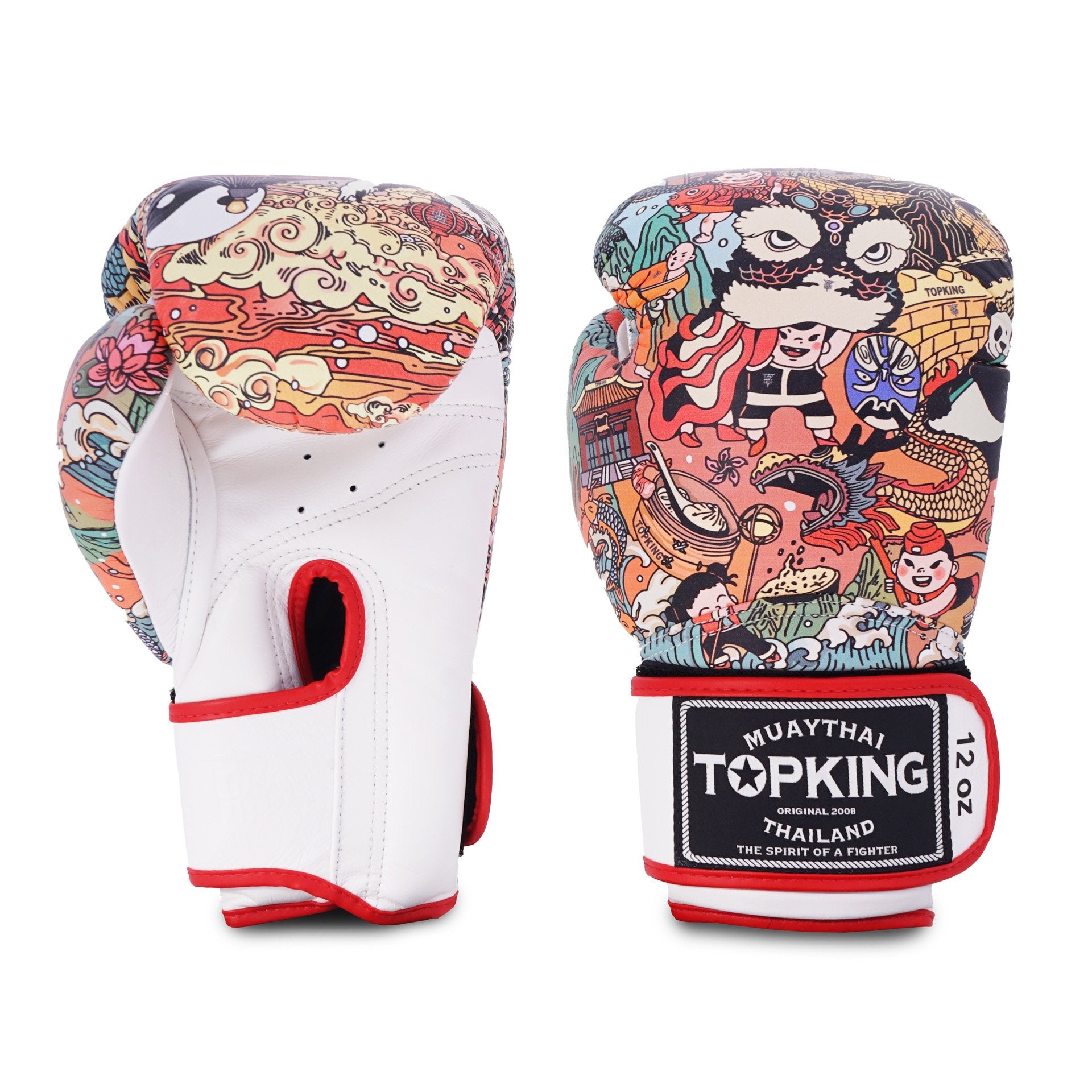 TOPKING-BOXING-GLOVES-WHITE-CHINESE-CULTURE