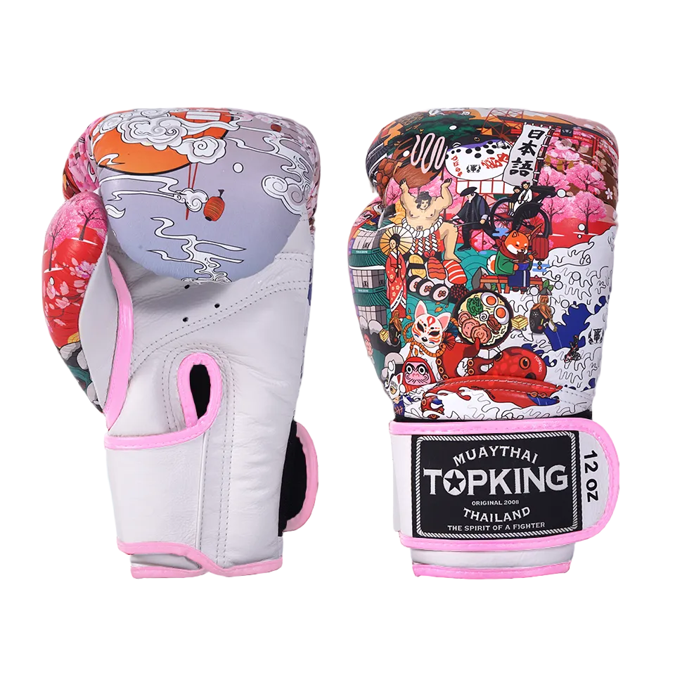 TOPKING GLOVES WHITE PINK JAPAN CULTURE