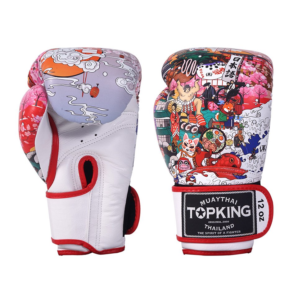 TOPKING GLOVES WHITE RED JAPAN CULTURE
