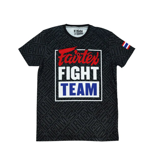 Fairtex - Fight Team T-Shirt Black Blue - KICKPUNCHELBOW