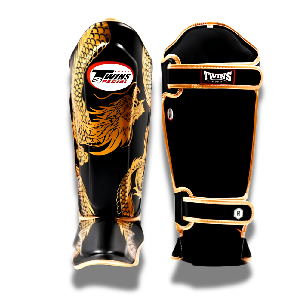 Twins Special - Shin Guards - FSGL10-49 Dragon - Gold