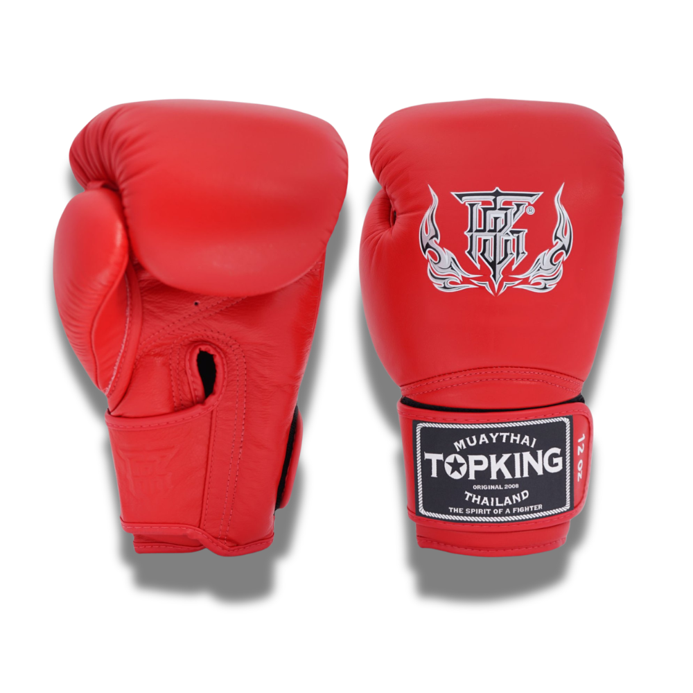 Top King - Velcro Boxing Gloves - TKBGSA - Red