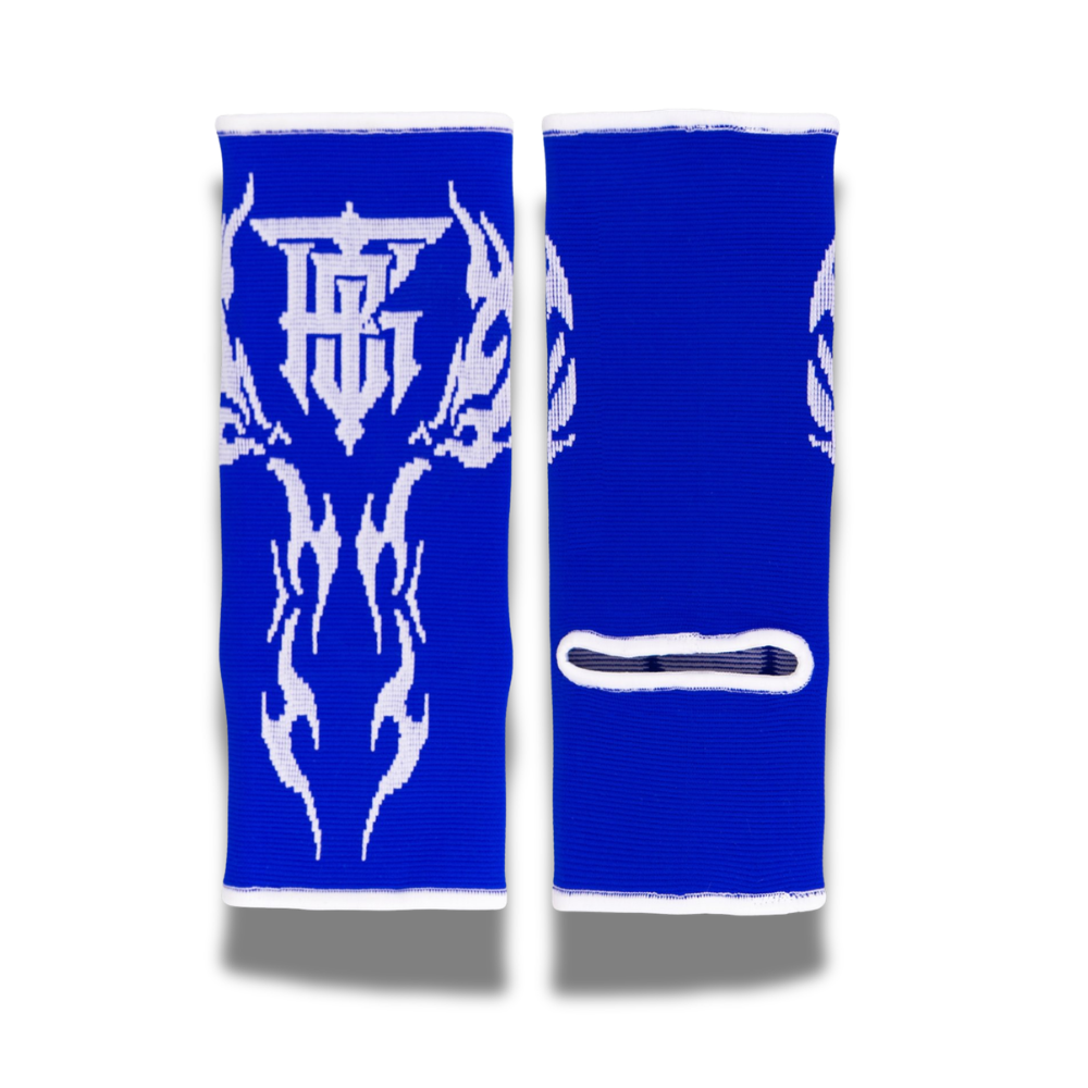 Top King - Sparring Set - Pro Gloves/Pro Shin Guards/TKB Handwraps/01 Ankle Guards - blue