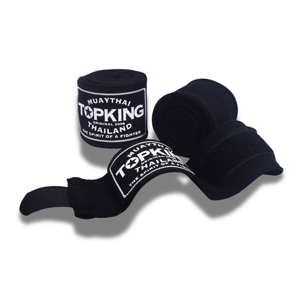 Top King - Sparring Set - Pro Gloves/Pro Shin Guards/TKB Handwraps/01 Ankle Guards - yellow
