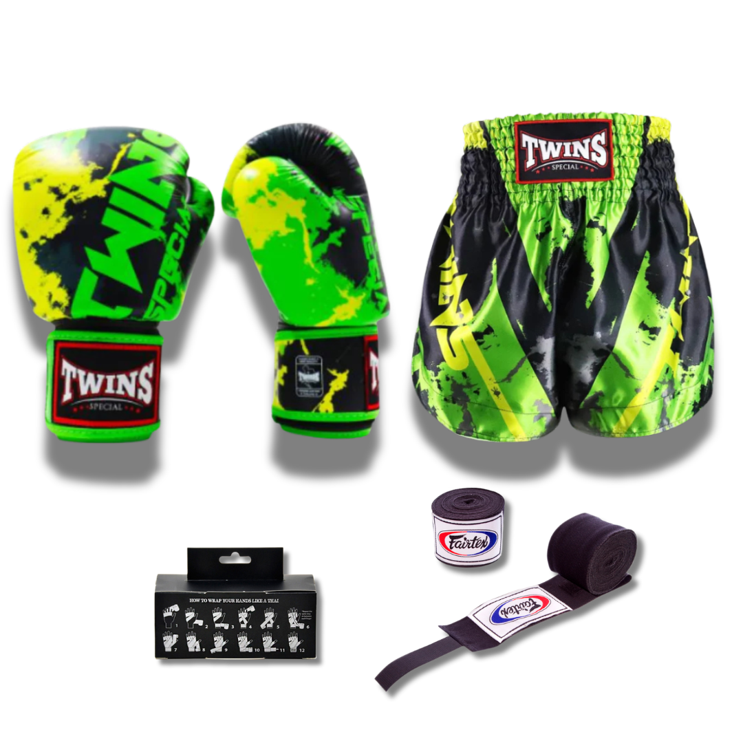 Twins Candy Green Short & Glove Combo