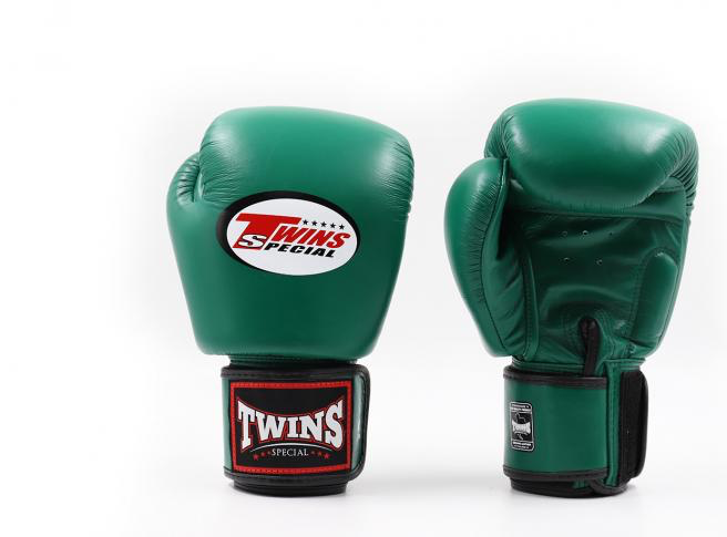 Twins Special BGVL3 Velcro Boxing Gloves Green - KICKPUNCHELBOW
