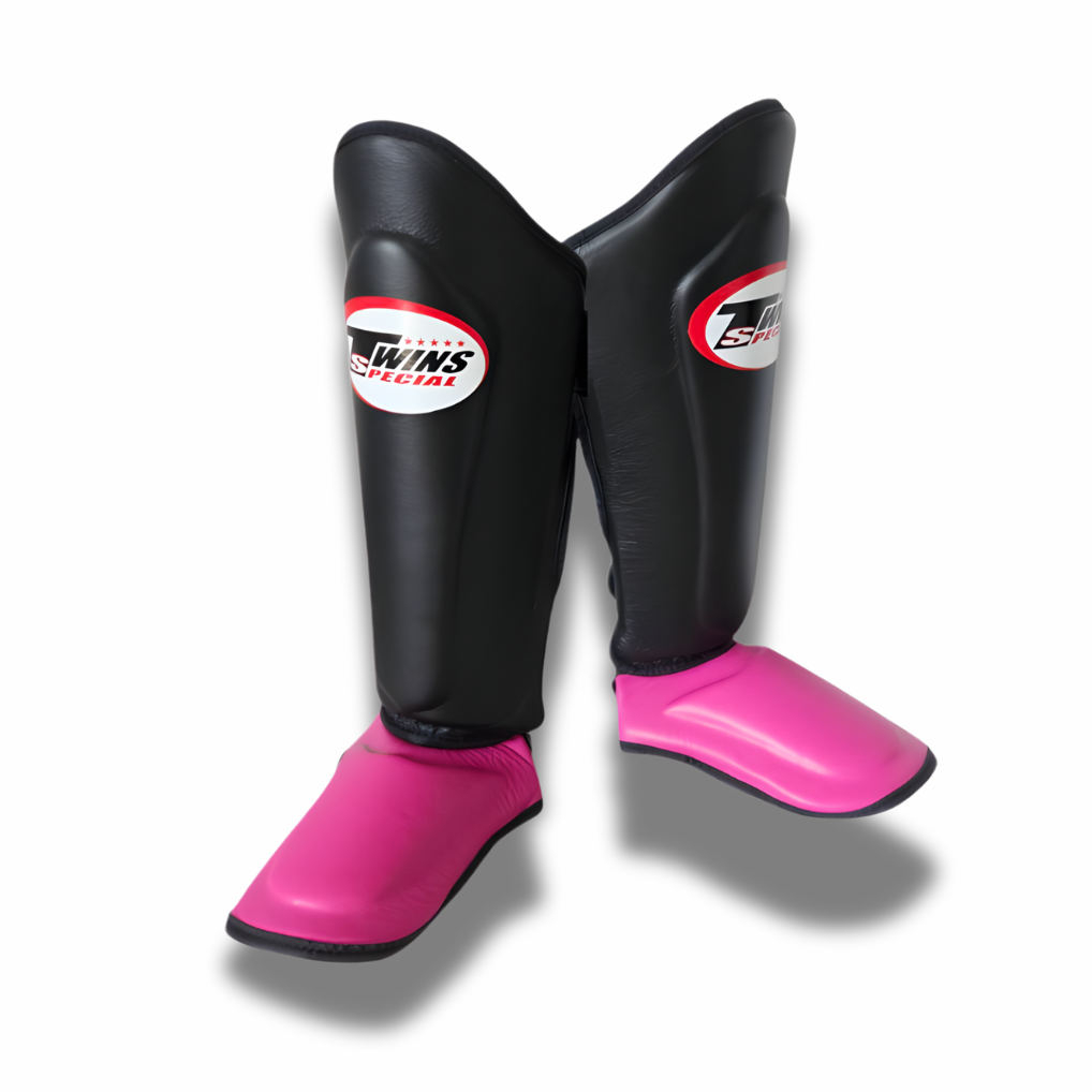 Twins Special - Sparring Set - BGVL3 Gloves/SGL10 Shin Guards/CH5 Handwraps/Ankle Guards - Black/Pink