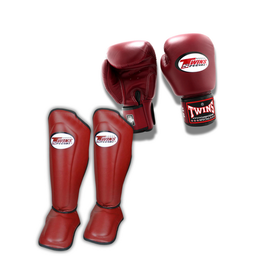 Twins Sparring Set Burgundy - KICKPUNCHELBOW