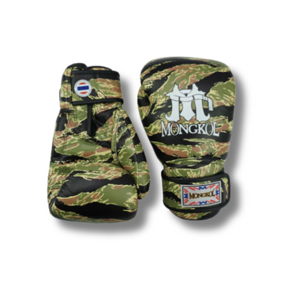 Mongkol Tight Fit Boxing Gloves Camo Tiger Stripes