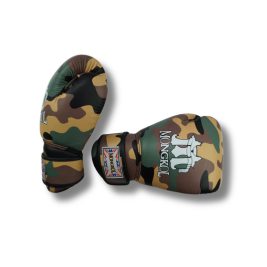 Mongkol Tight Fit Boxing Gloves Camo Wood Lands