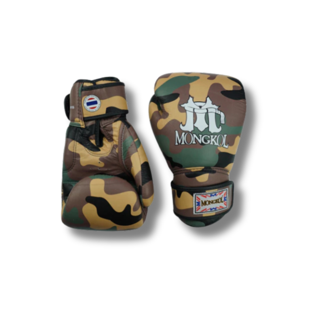 Mongkol Tight Fit Boxing Gloves Camo Wood Lands