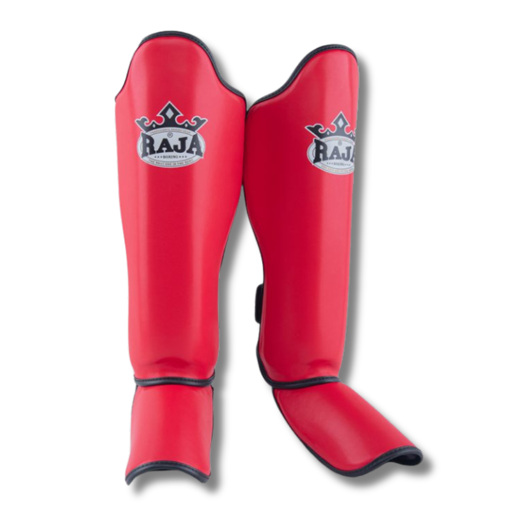 Raja Boxing - Shin Guards - Microfibre SG1 -Red