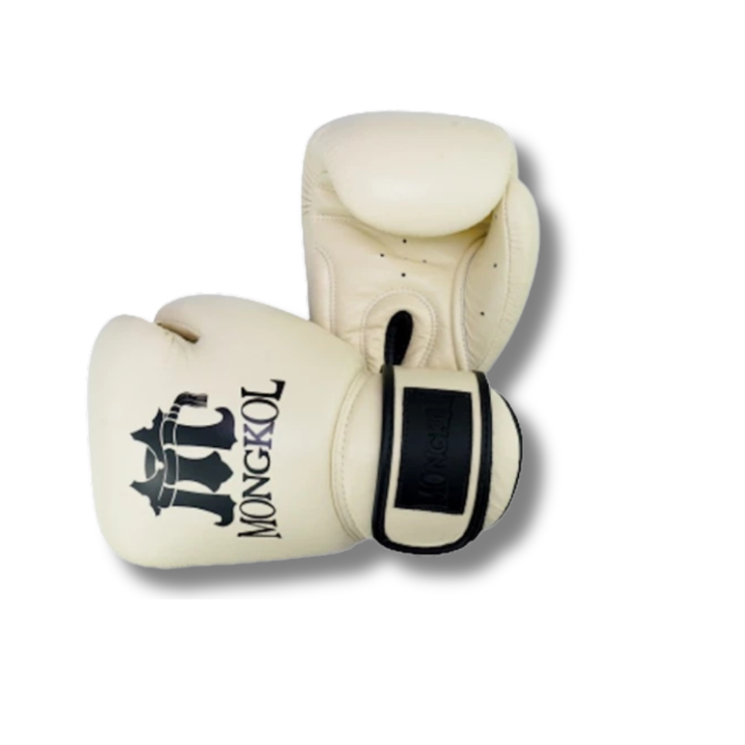 Mongkol Tight Fit Boxing Gloves Cream