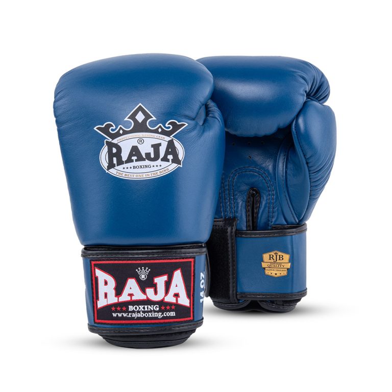 Raja Boxing - Velcro boxing Gloves- Microfibre - RBGV1-Dark Blue