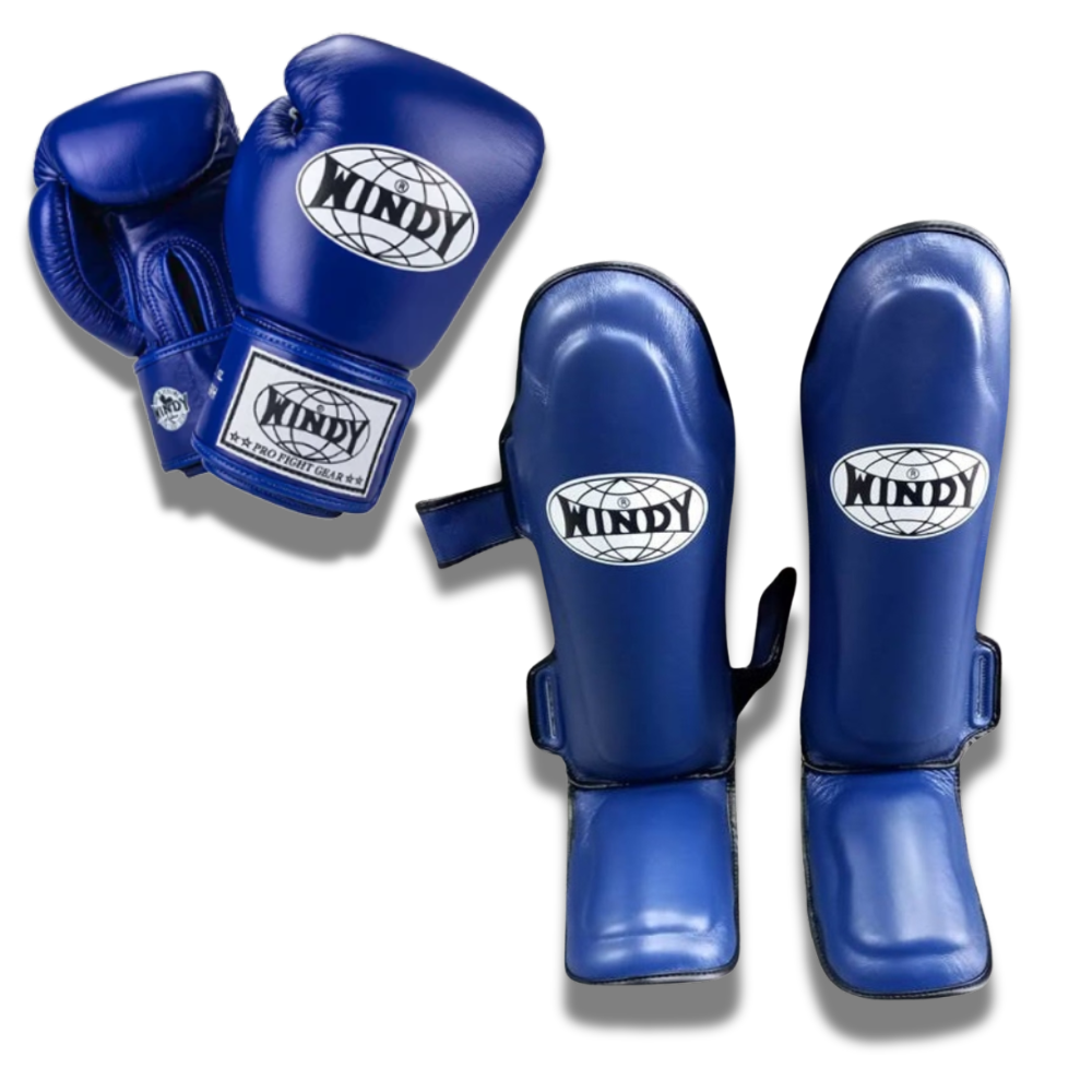Windy - Sparring Set - Gloves/Shinguards - Blue