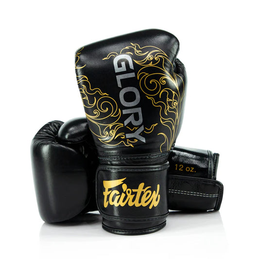 Fairtex Gloves X Glory Competition Gloves Fancy Black Gold