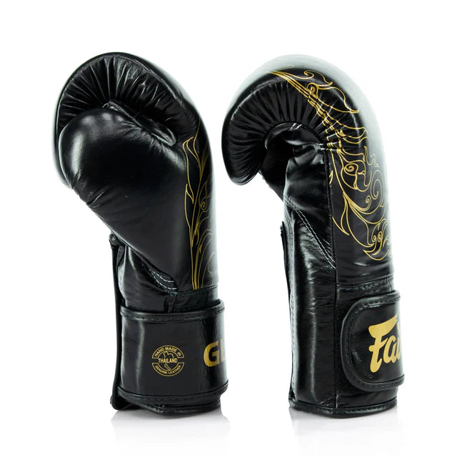 Fairtex Gloves X Glory Competition Gloves Fancy Black Gold