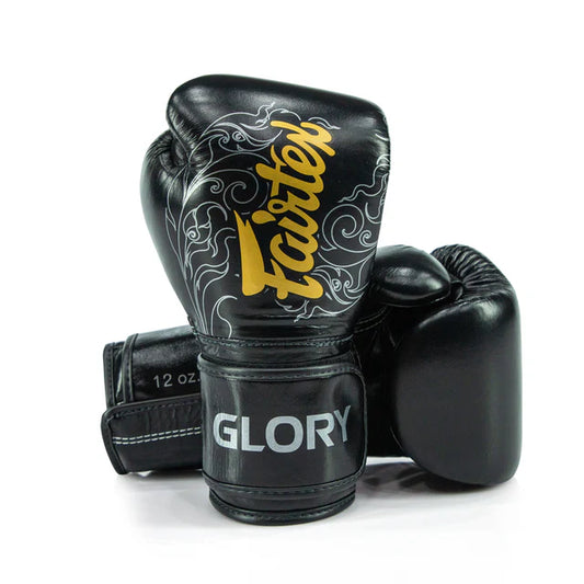 Fairtex Gloves X Glory Competition Gloves Fancy Black Silver