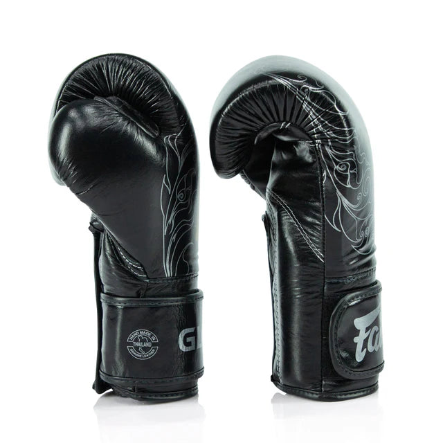 Fairtex Gloves X Glory Competition Gloves Fancy Black Silver