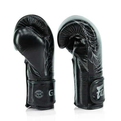 Fairtex Gloves X Glory Competition Gloves Fancy Black Silver