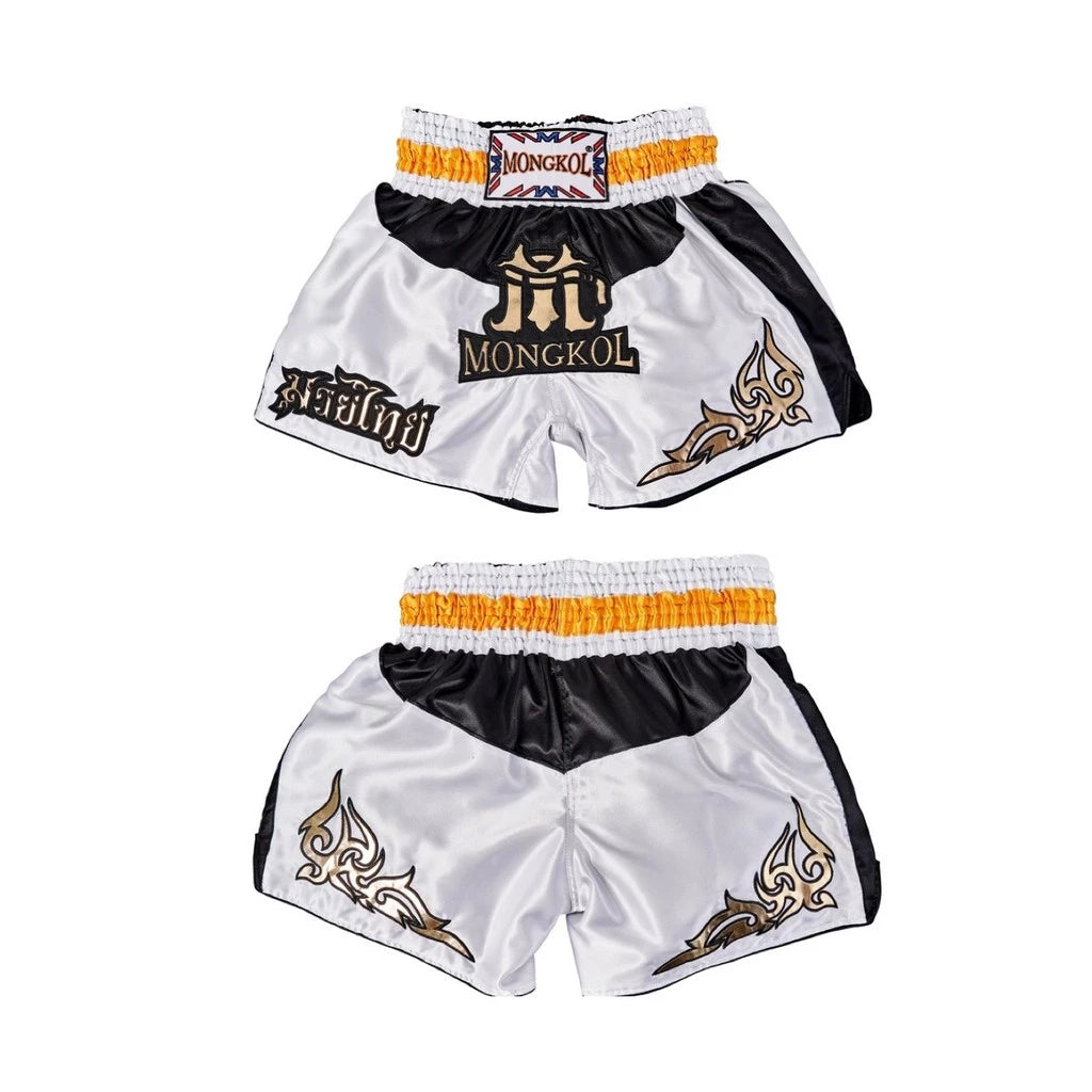 Mongkol Muay Thai Shorts - Big Logo White