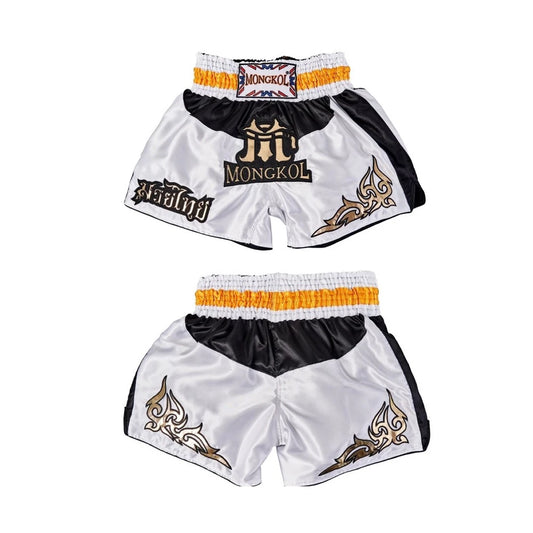 Mongkol Muay Thai Shorts - Big Logo White
