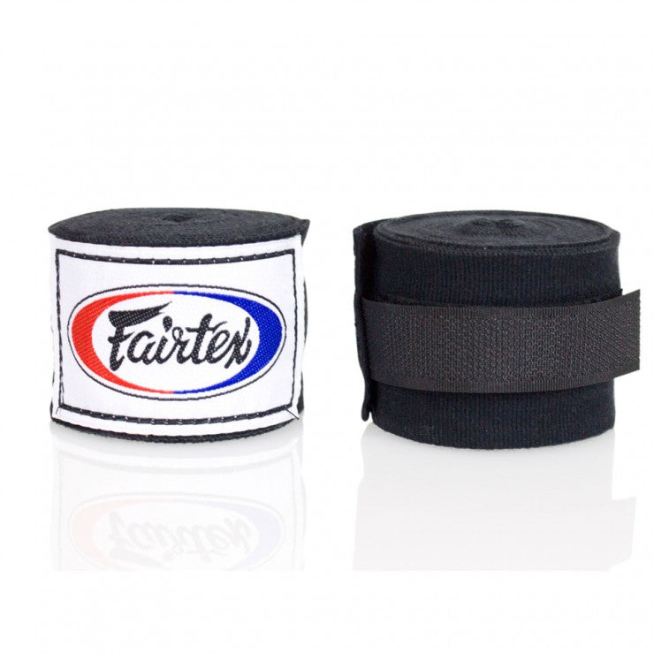 Fairtex HW2 4.5M Hand Wraps Black - KICKPUNCHELBOW