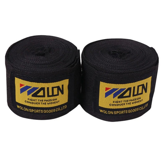 Wolon Authentic Thai Hand Wraps Black - KICKPUNCHELBOW
