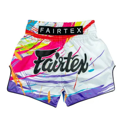 Fairtex Muay Thai Shorts - World Music (White) - KICKPUNCHELBOW