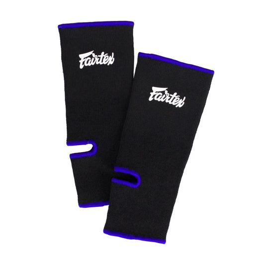Fairtex Ankle Guards Black/Blue - KICKPUNCHELBOW