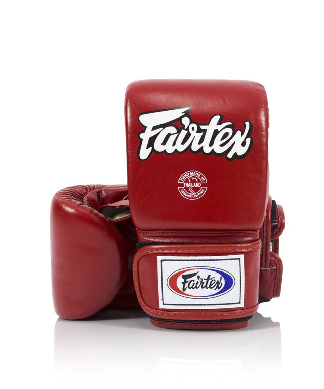 Fairtex Bag Mitts - Open Thumb Red