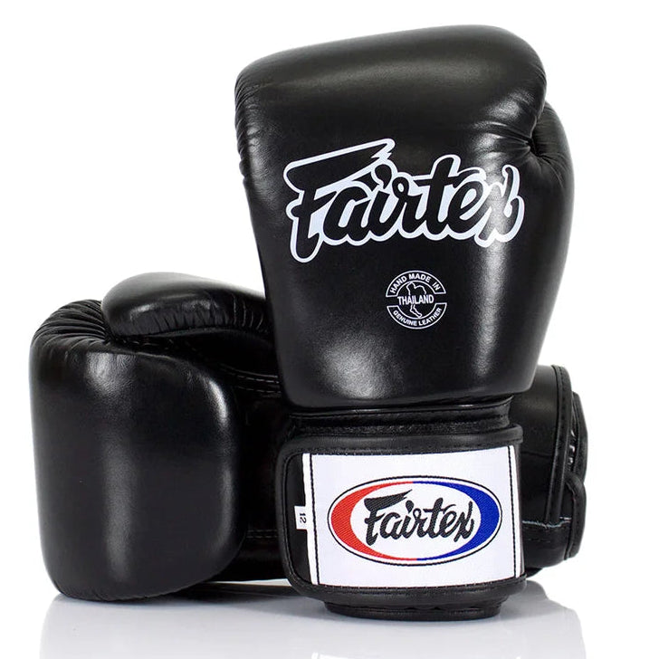 Fairtex - Sparring Set - BGV1 Gloves/SP5 Shin Guards/HW5 Handwraps/AS1 Ankle Guards - Black