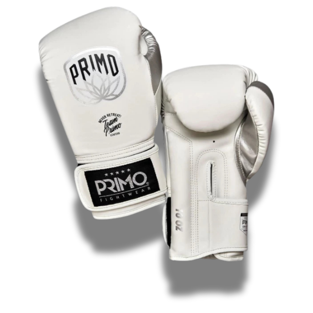 Primo Boxing Gloves - EMBLEM 2.0 SEMI LEATHER White