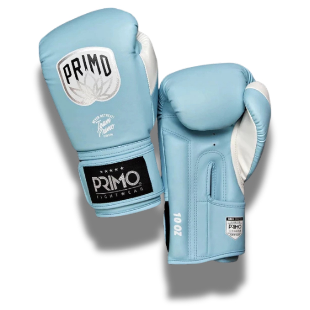 Primo Boxing Gloves - EMBLEM 2.0 SEMI LEATHER Artic Blue