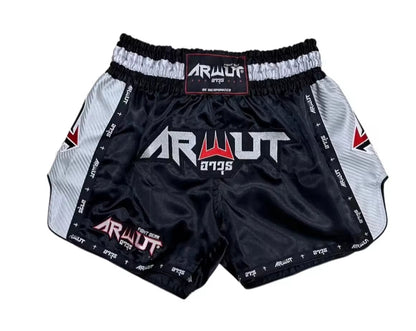 Arwut Muay Thai Shorts - Black / Silver