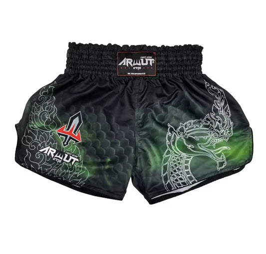 Arwut Muay Thai Shorts - Naga Green