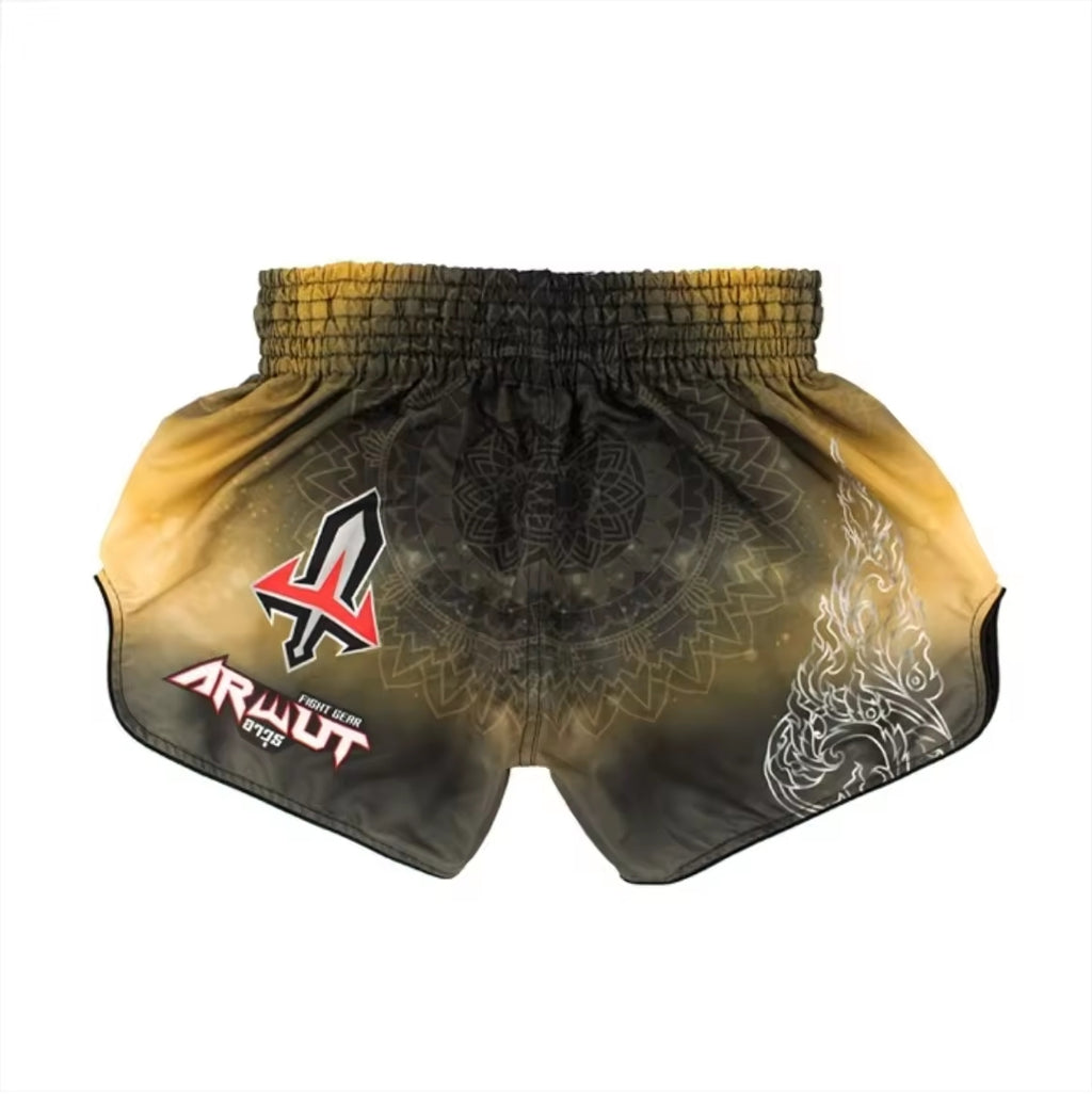 Arwut Muay Thai Shorts - Naga yellow