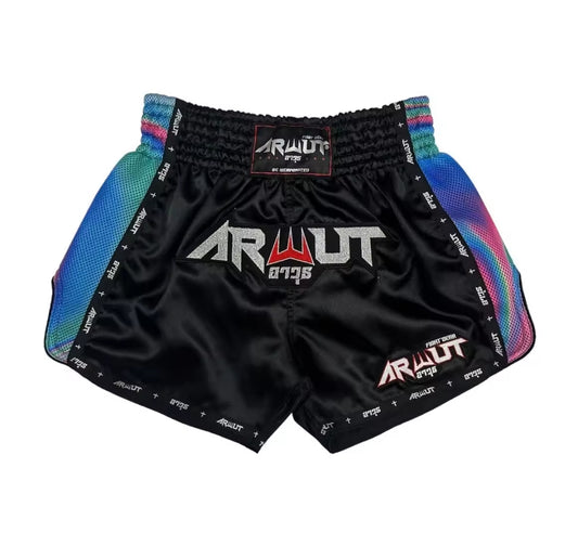 Arwut Muay Thai Shorts - Black / Blue