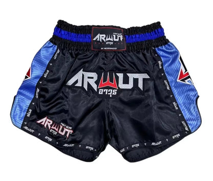 Arwut Muay Thai Shorts - Black / Blue