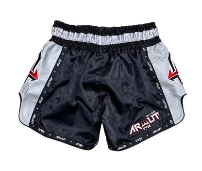 Arwut Muay Thai Shorts - Black / Silver