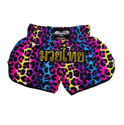 Arwut Muay Thai Shorts - Rainbow Leopard