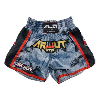 Arwut Muay Thai Shorts - Navy Blue Camo