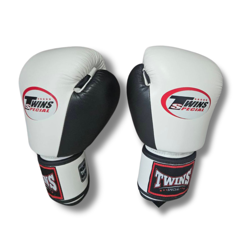 Twins Special BGVL3 - Velcro Boxing Gloves - White Black