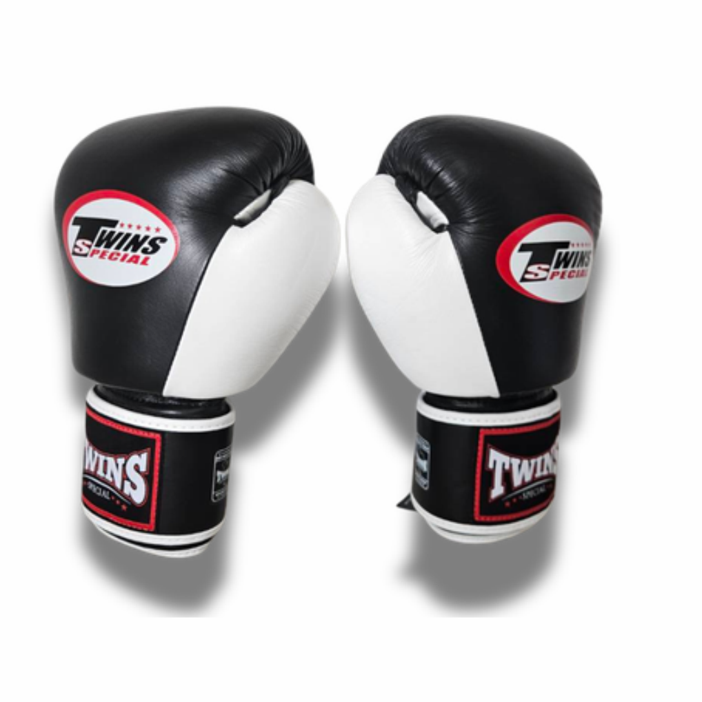 Twins Special - Velcro Boxing Gloves - BGVL3 - Black/White