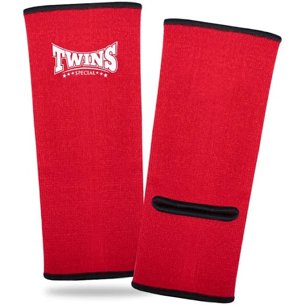 Twins Special Ankle Guards Red - KICKPUNCHELBOW