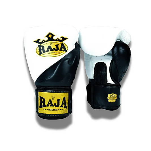 Raja Fancy Gloves - Special Raja Air 2 Black/ White Authentic Leather
