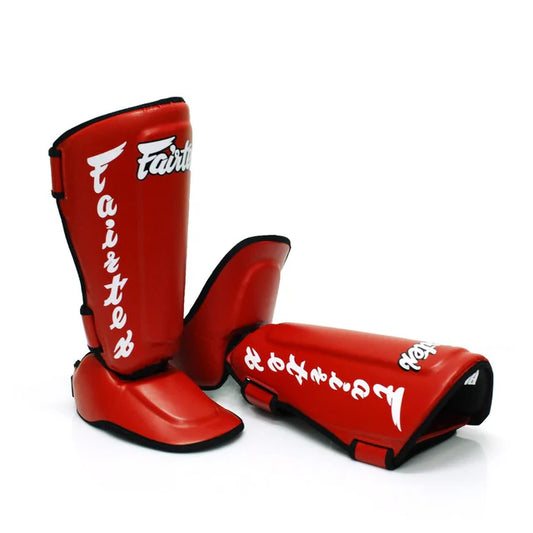 Fairtex SP7 Detachable Shin Guards Red