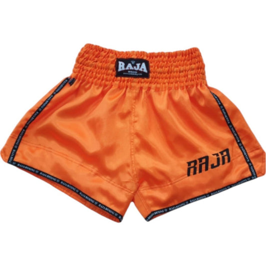 Raja Muay Thai Shorts - Orange Logo - KICKPUNCHELBOW