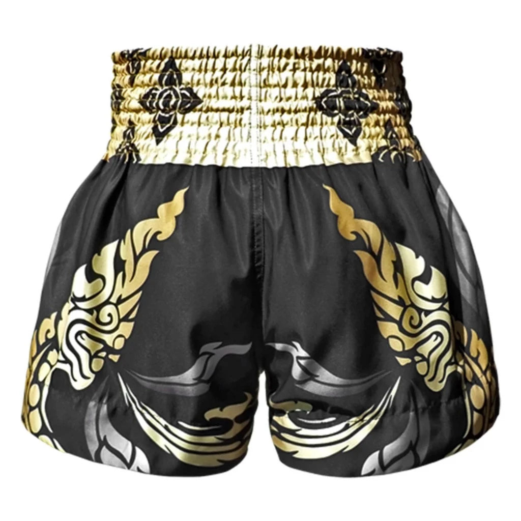 Tuff Muay Thai Shorts Silver Text